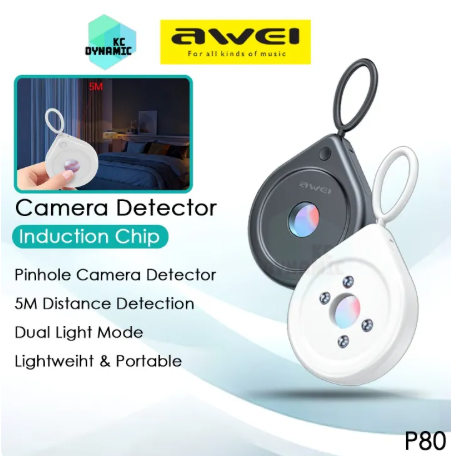 Awei P80  Camera Detector Mini Portable Cam Detector Lens Detector Anti-Peeping Travel Hotel