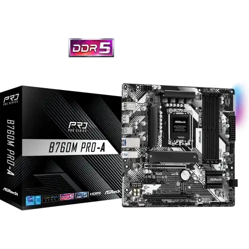 ASRock B760M Pro-A DDR5 Micro ATX Motherboard