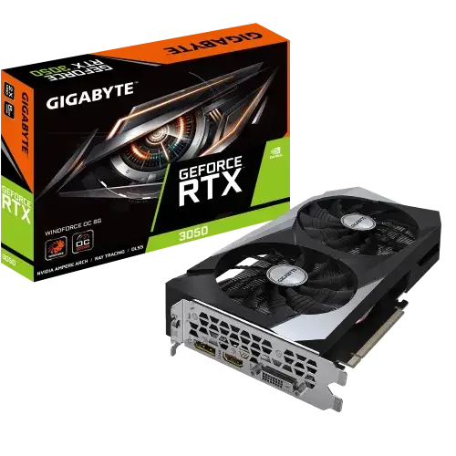GIGABYTE GeForce RTX 3050 WINDFORCE OC 8GB GDDR6 Graphics Card