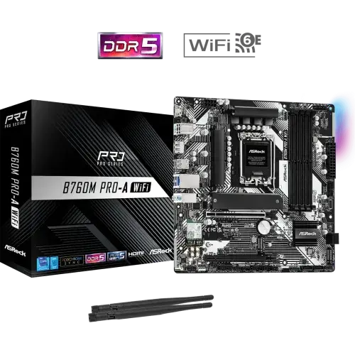 ASRock B760M Pro-A WiFi DDR5 Micro ATX Motherboard